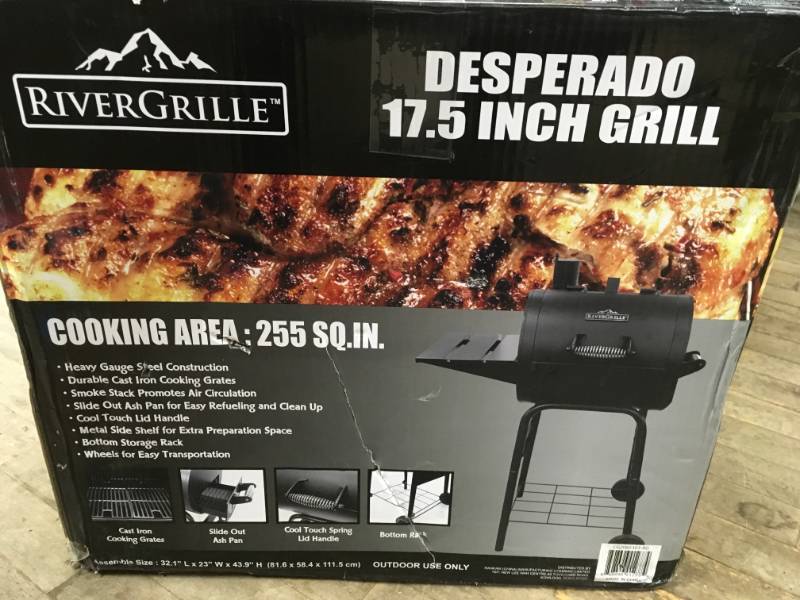 RiverGrille 17.5 in Desperado Charcoal Grill in Black 