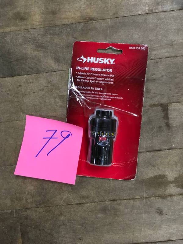 lot 79 image: Husky 14 in. NPT In-Line Regulator  in good condition