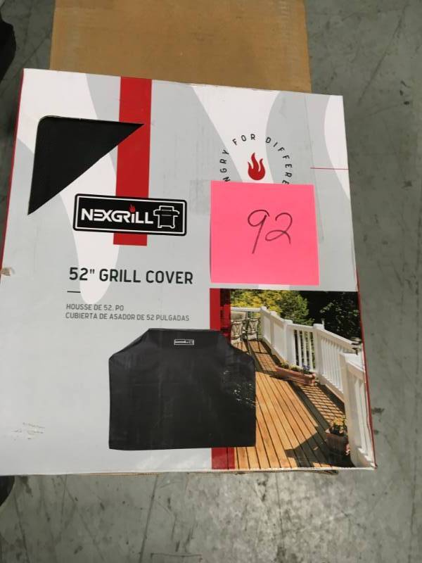 lot 92 image: Nexgrill 52 in. Grill Cover not used