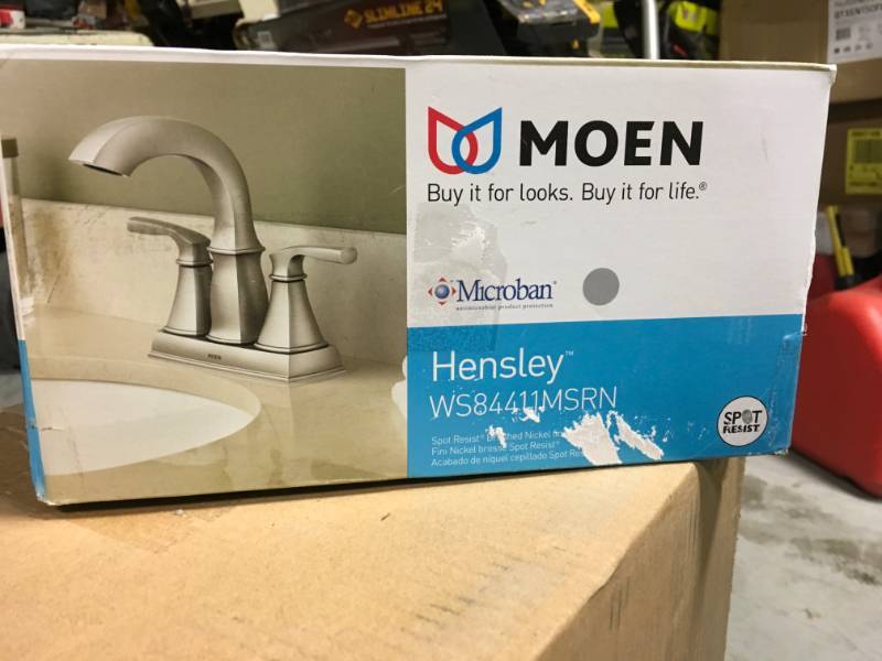 lot 95 image: MOEN Adler 4 in. Centerset 2-Handle Bathroom Faucet in Chrome  in good condition
