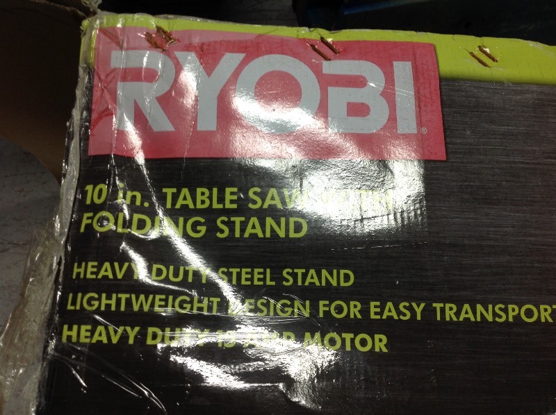 lot 102 image: Ryobi 10 in. Table Saw missing stand and fence review pictures