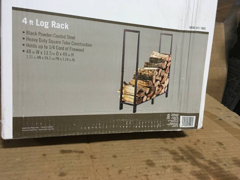 lot 17 image: 4 ft. Heavy-Duty Firewood Rack not used