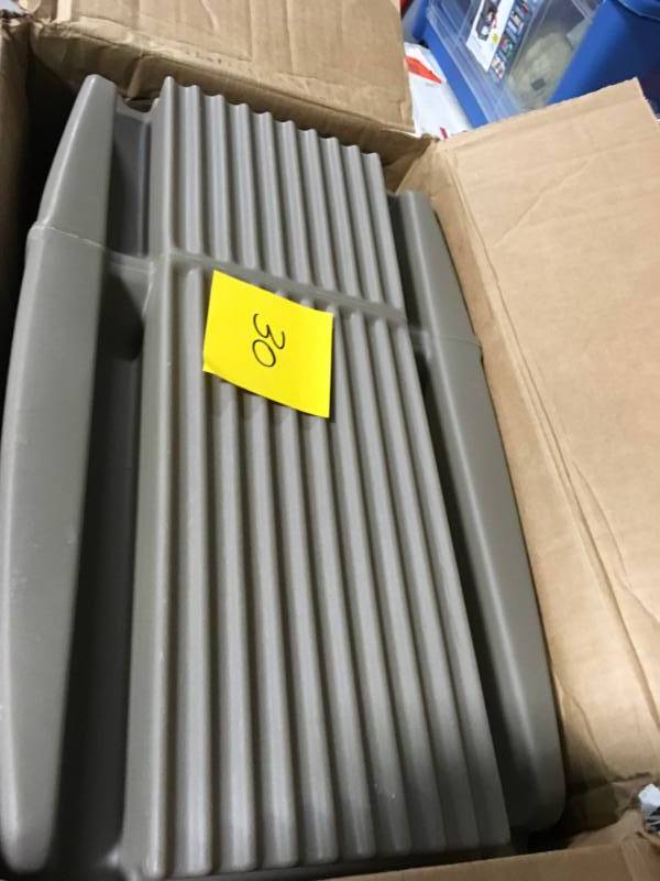 lot 30 image: Step2 Mail Master Streamline Mocha OverPost Mounted Plastic Mailbox  in good condition