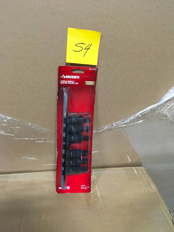 lot 54 image: Husky 12 in. Drive Hex Bit Impact Socket Set MM (7-Piece) MISSING PCS