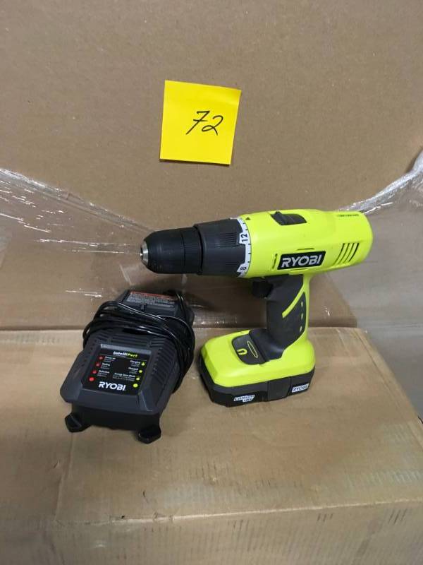 lot 72 image: Ryobi P209 18 V Drill-Driver Bare Tool in good condition