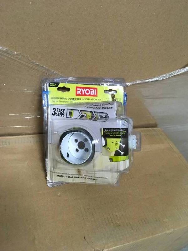 Ryobi Wood Metal Door Lock Installation Kit In Good Condition Kx