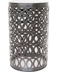 galvanized garden stool