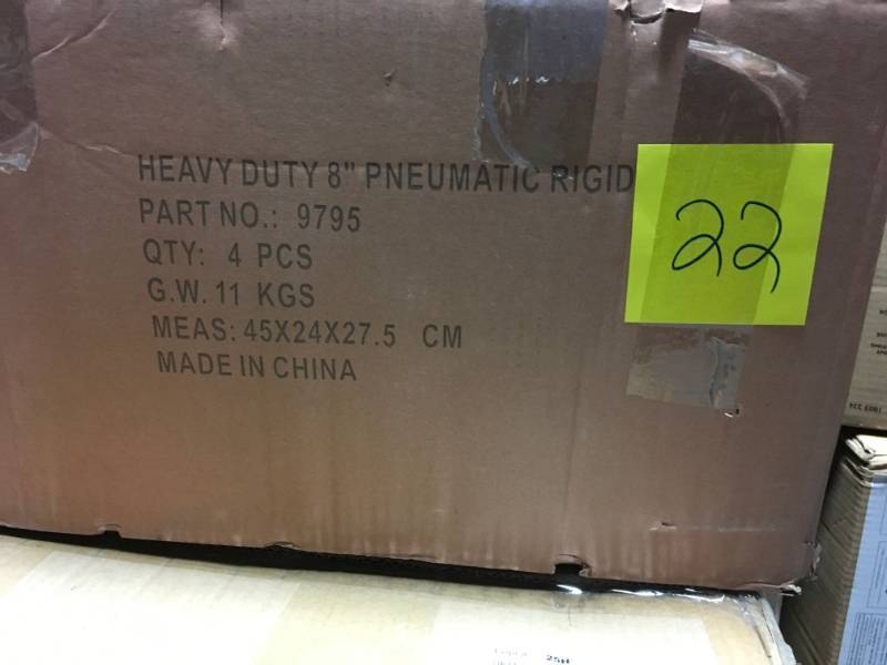 Shepherd 8 in. Pneumatic Rigid Caster with 220 lb. Load Rating in good condition