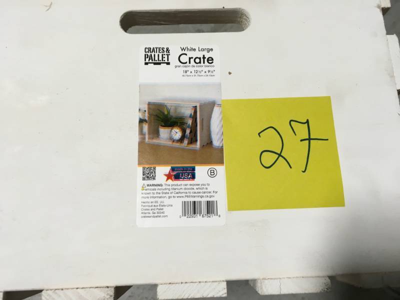 Crates & Pallet Crates and Pallet 18 in. x 12.5 in. x 9.5 in. Large Wood Crate in good condition