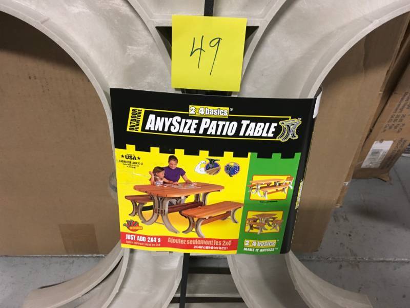 2 x 4 Basics Patio Table Kit, Sand in good condition
