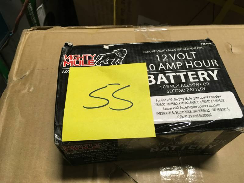 Mighty Mule 12-Volt Battery for Mighty Mule Automatic Gate Openers (FM150) in good condition