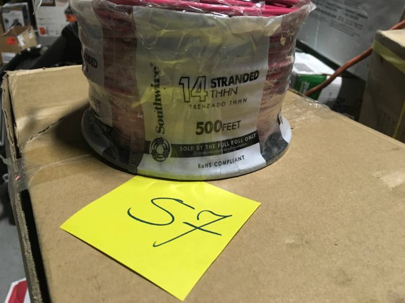 500 ft. 14 Red Stranded CU THHN Wire not used