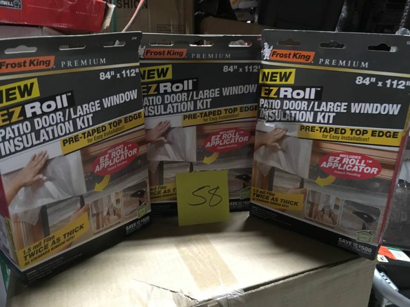 Frost King EO 84 in. x 112 in. Premium Heavy-Duty EZ Roll-on Shrink Patio DoorLarge Window Insulation Kit set of 3 New
