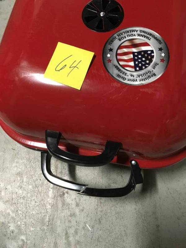 Americana Walk-A-Bout Portable Charcoal Grill SEE PICS DAMAGE BROKEN