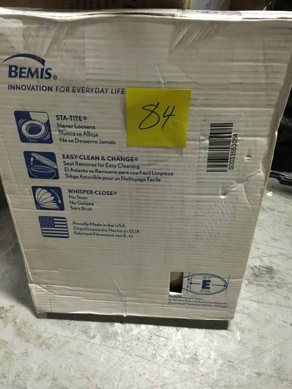 Bemis 7M1201SLOW 006 Slow Close Sta-Tite Elongated Closed Front Toilet Seat, not used