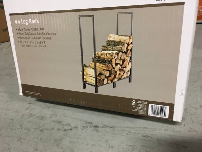 4 ft. Heavy-Duty Firewood Rack in good condition