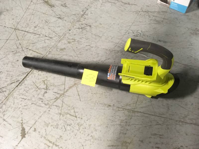 lot 53 image: RYOBI 155 MPH 300 CFM 40-Volt Lithium-Ion Cordless Battery Jet Fan Leaf Blower (Tool Only)  in good condition