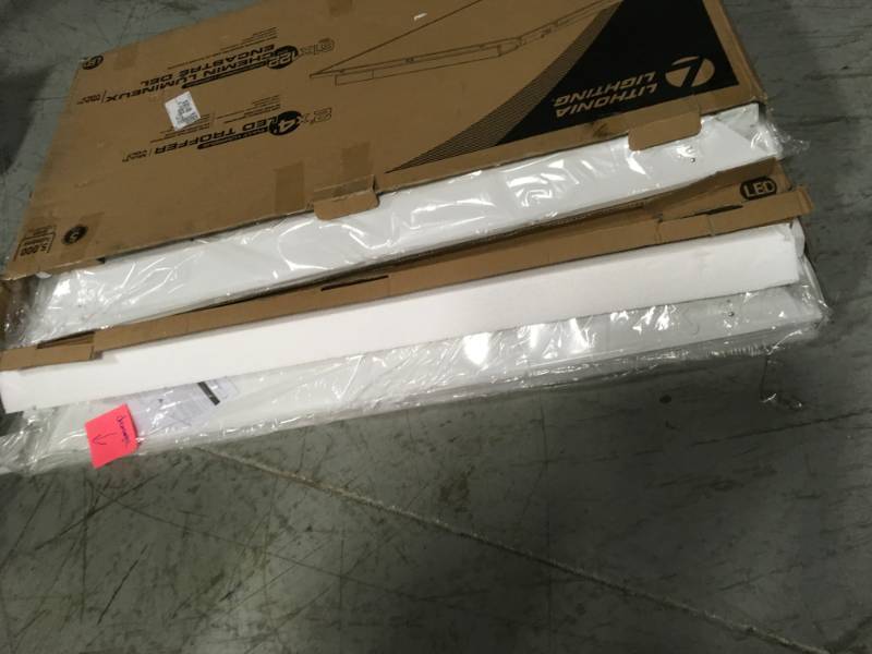 lot 60 image: Lithonia Lighting White Metal 2 x 4 Fully Luminous LED Lay-In Troffer with Smooth slight damage