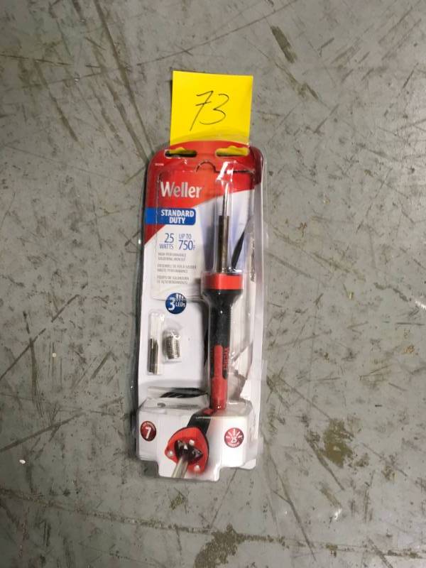 lot 73 image: Weller SP25NKSP25NKUS 25 Watt Soldering Iron with Lead Free Solder, in good condition