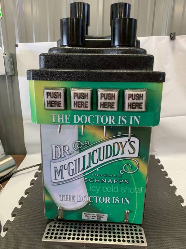lot 31 image: Dr. McGillicuddys Shot Machine RARE (tested working)