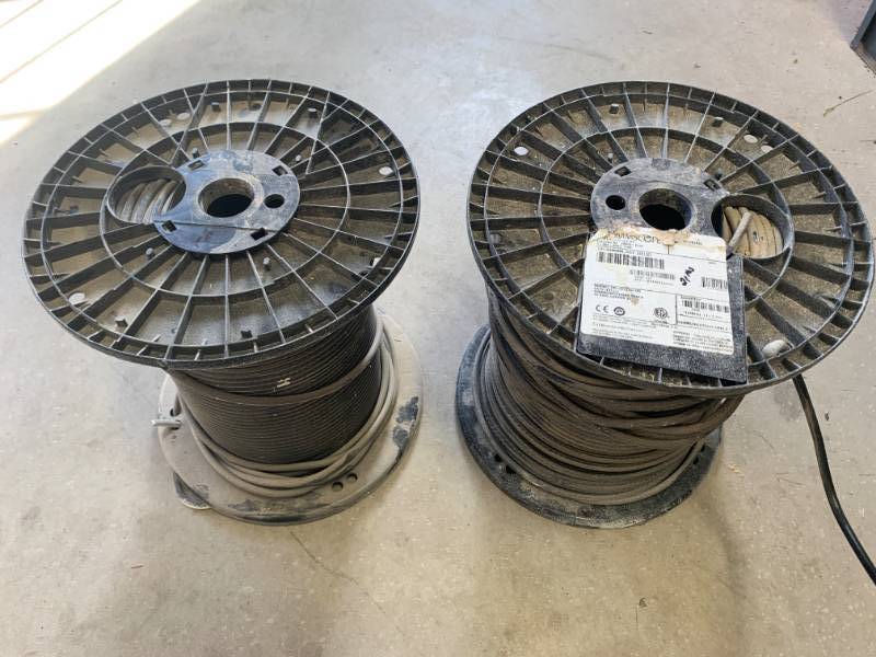 lot 38 image: Copper CATV Wire 2 Rolls 35lbs Total