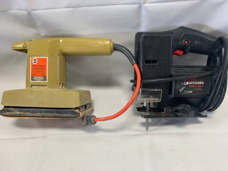 lot 52 image: Black & Decker Sander and Craftsman Sabre Saw
