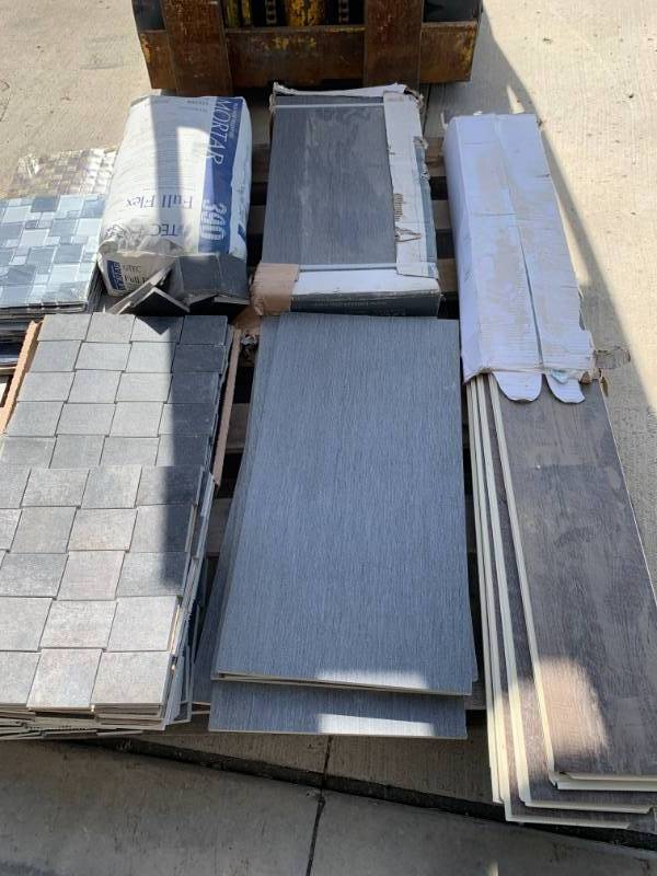 lot 60 image: Lot of Ceramic, Stone, Tile and Thinset Mortar
