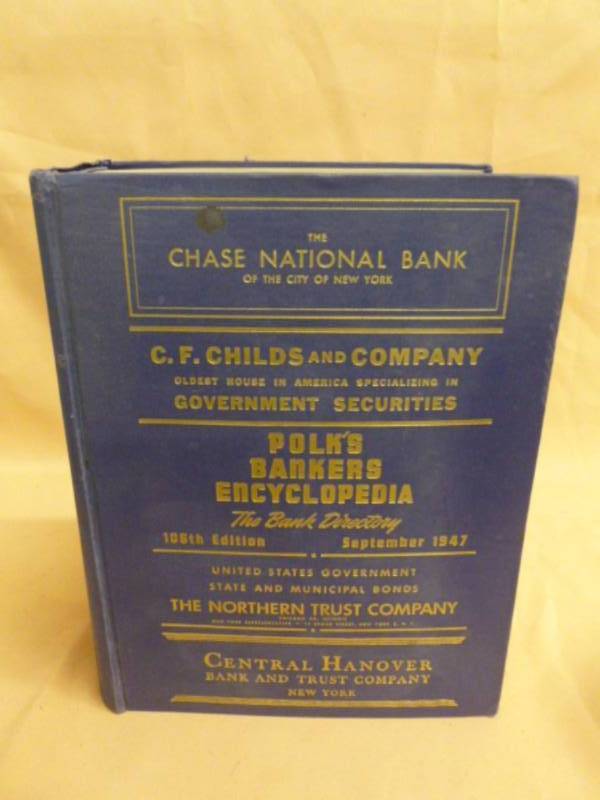 lot 157 image: Vintage Banking Directory Book