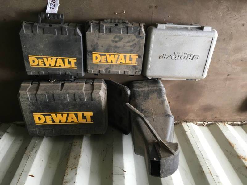 lot 128 image: Empty Dewalt Tool Boxes
