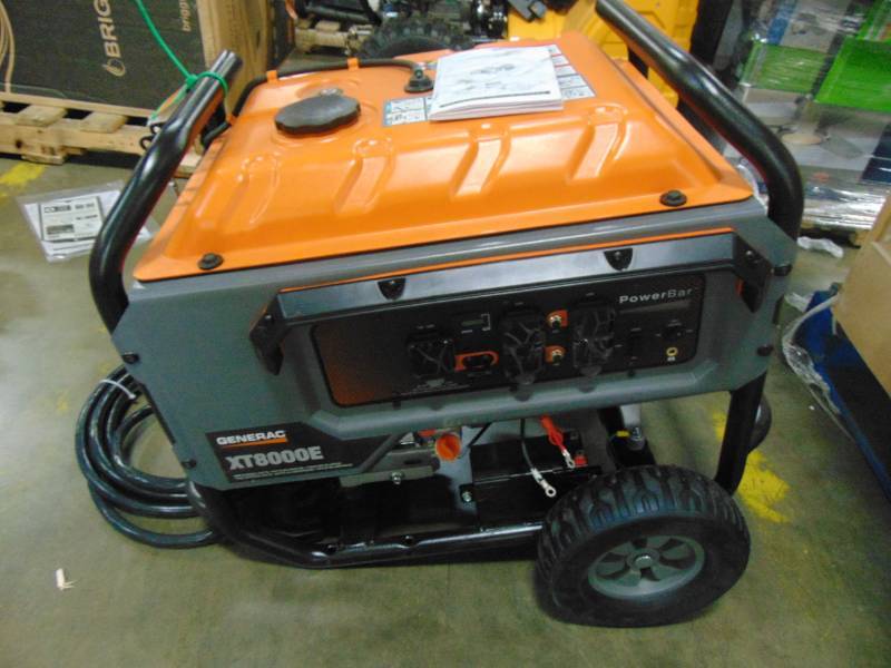lot 73 image: Generac 8000-Watt Gas Powered Electric Start Portable Generator 49 StateCSA 6433