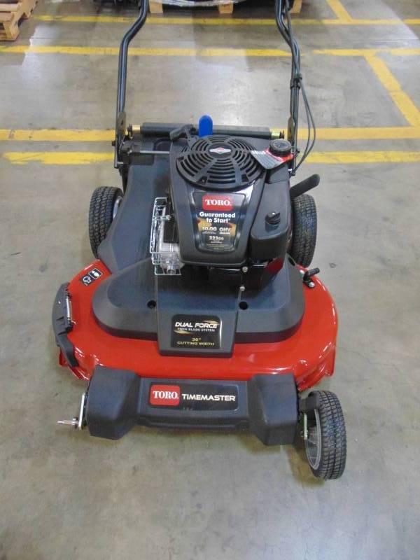 lot 74 image: Toro TimeMaster 30 in. Briggs & Stratton Personal Pace Self-Propelled Walk-Behind Gas Lawn Mower with Spin-Stop 21199