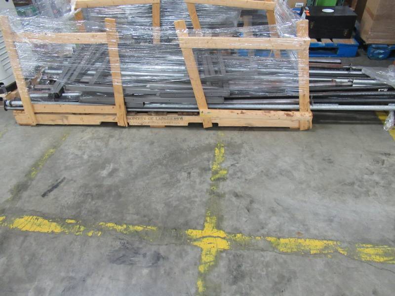 lot 23 image: Pallet Of Scrap Metal, Conduit, Shelving Brackets and Table Braces