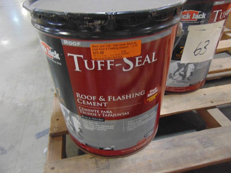 lot 396 image: Black Jack Tuff-Seal Gloss Black Asphalt Roof & Flashing Cement - 4.75 Gallon (5)