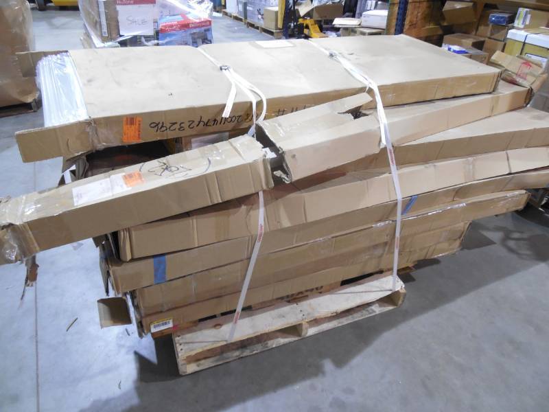 lot 10 image: WHOLESALE PALLET LOT OF WINDOW SHUTTERS & HARDWARE.