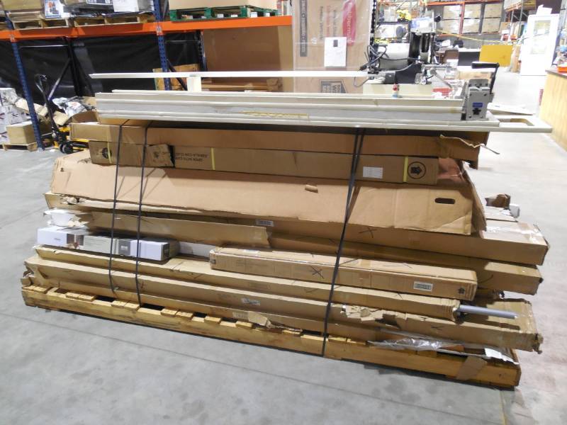lot 26 image: WHOLESALE PALLET LOT OF WINDOW BLINDS & 2 COMPLETE WINDOW BLIND POWER CUTTING TOOLS