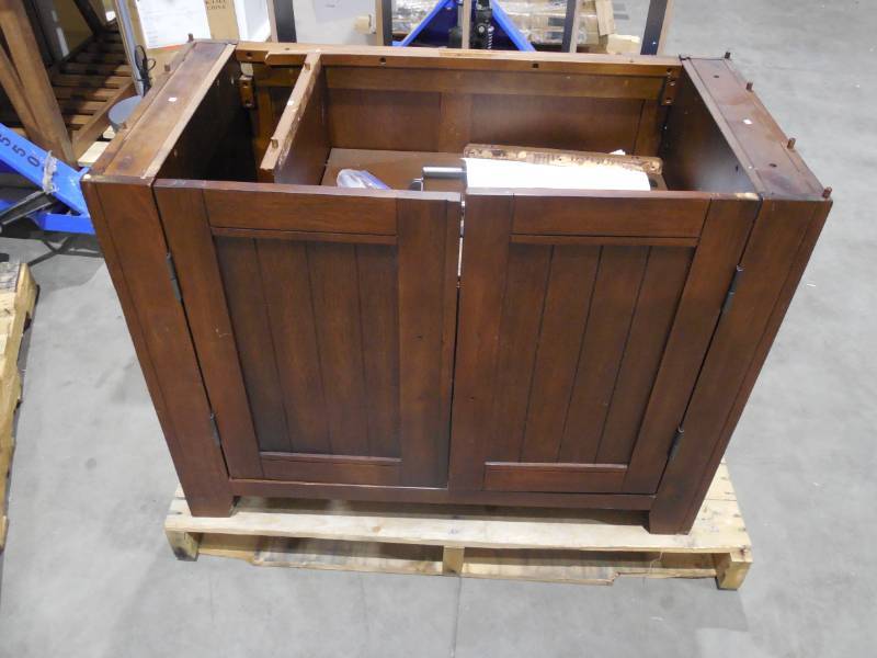 lot 72 image: Urban Farmhouse Kitchen Island White Base