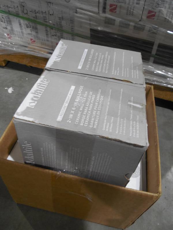 lot 99 image: Daltile Restore Bright White 2 in. x 6 in. Ceramic Bullnose Wall Trim (14.4 sq. ft. x 6 boxs)