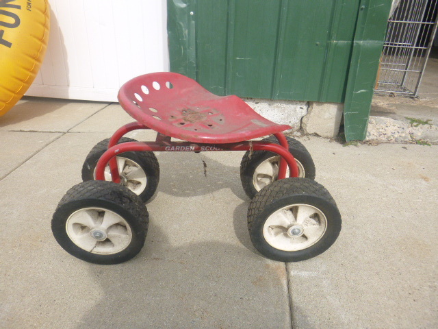 lot 55 image: Homemade Garden Scooter