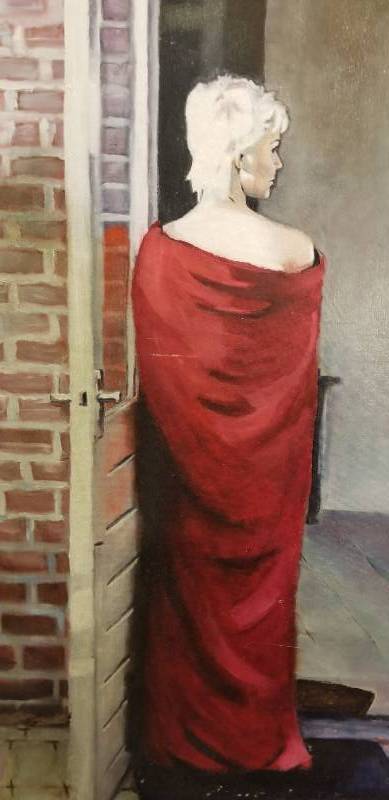 lot 19 image: Portrait of a Woman Oil on Canvas Board