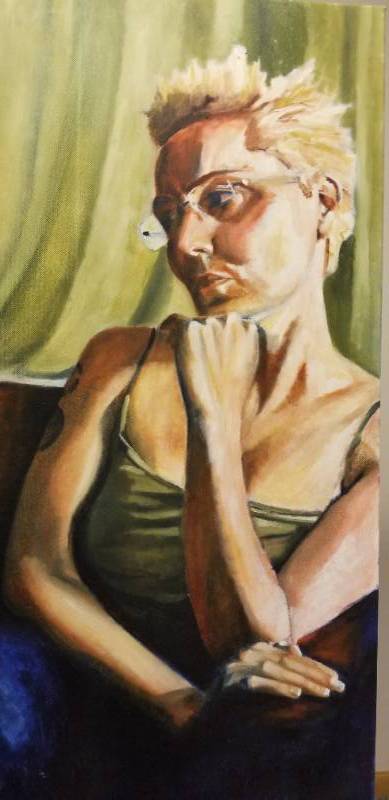 lot 23 image: Portrait of a Pensive Woman