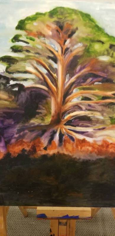 lot 25 image: Tree of Life Oil on Canvas