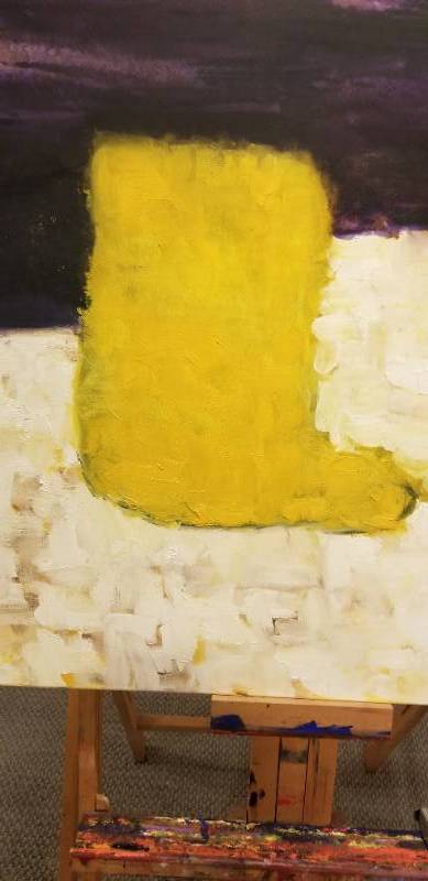 lot 20 image: Oil Painting on Canvas Modern Perspective Left