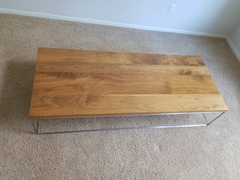 lot 13 image: Solid Wood Rectangular Coffee Table