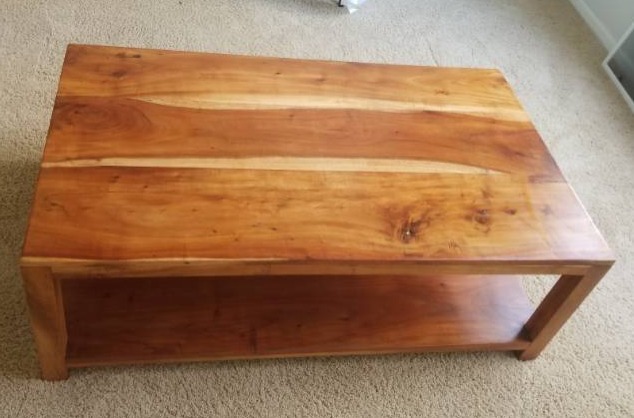 lot 8 image: Room and Board Plank Wood Coffee Table