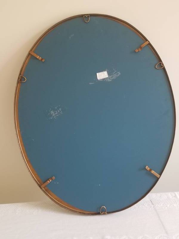 Oval Wall Mirror with Bubble Accents