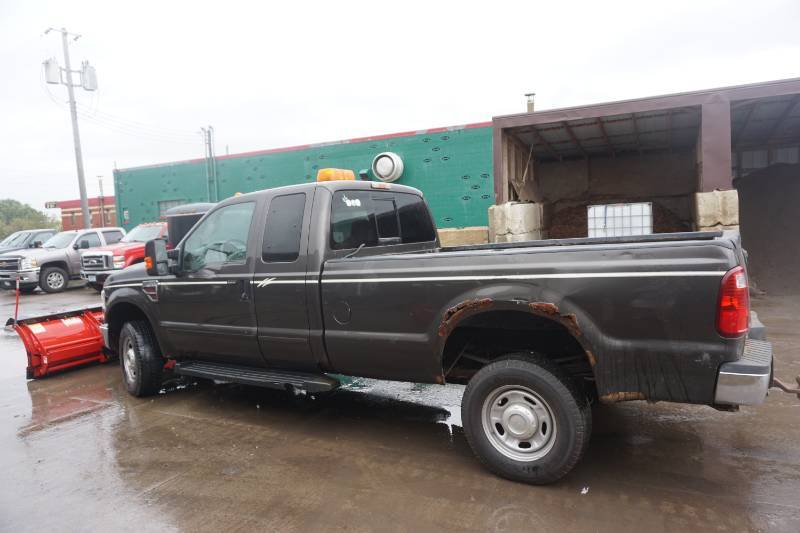 2008 Ford F-350 Super Duty Power Stroke Diesel 4 x 4 Extended Cab Pick Up Truck With Plow