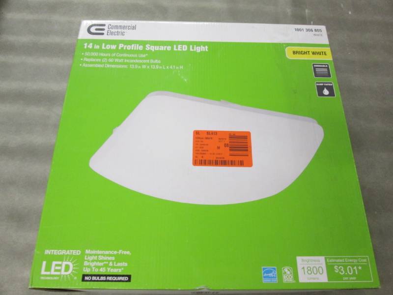 lot 9 image: Commercial Electric 14 in. Low Prof...
