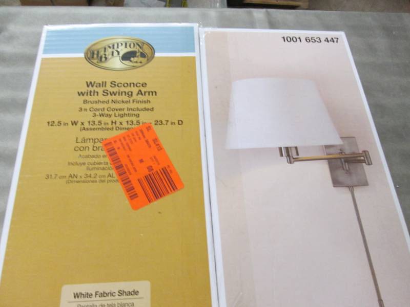 lot 14 image: Hampton Bay 1-Light Brushed Nickel ...