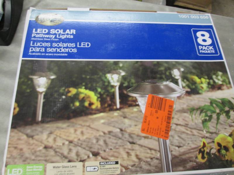 lot 22 image: Hampton Bay Solar Stainless Outdoor...