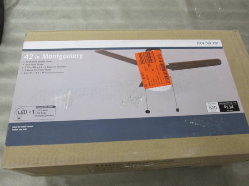 lot 37 image: Montgomery 42 in. LED Indoor Oil Ru...